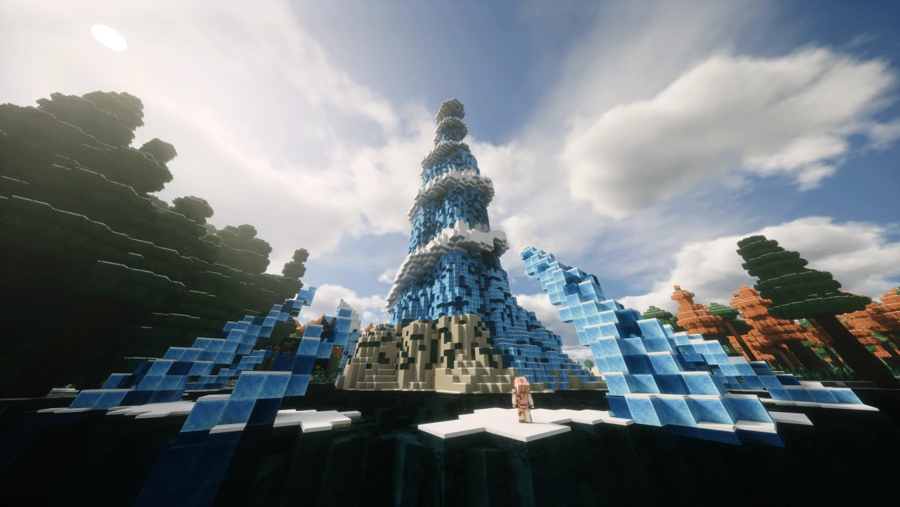 Ice tower Minecraft build