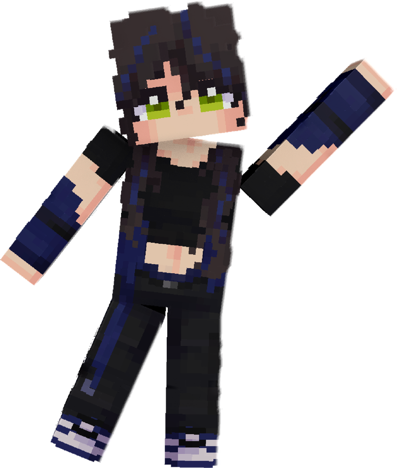 Cozy Zen Minecraft character waving